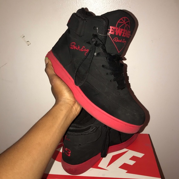 PATRICK EWING BLACK/RED SHOES - Picture 5 of 5